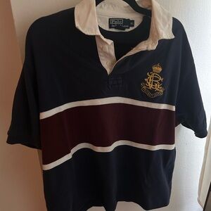 Polo by Ralph Lauren Blue and Red Classic Polo Shirt